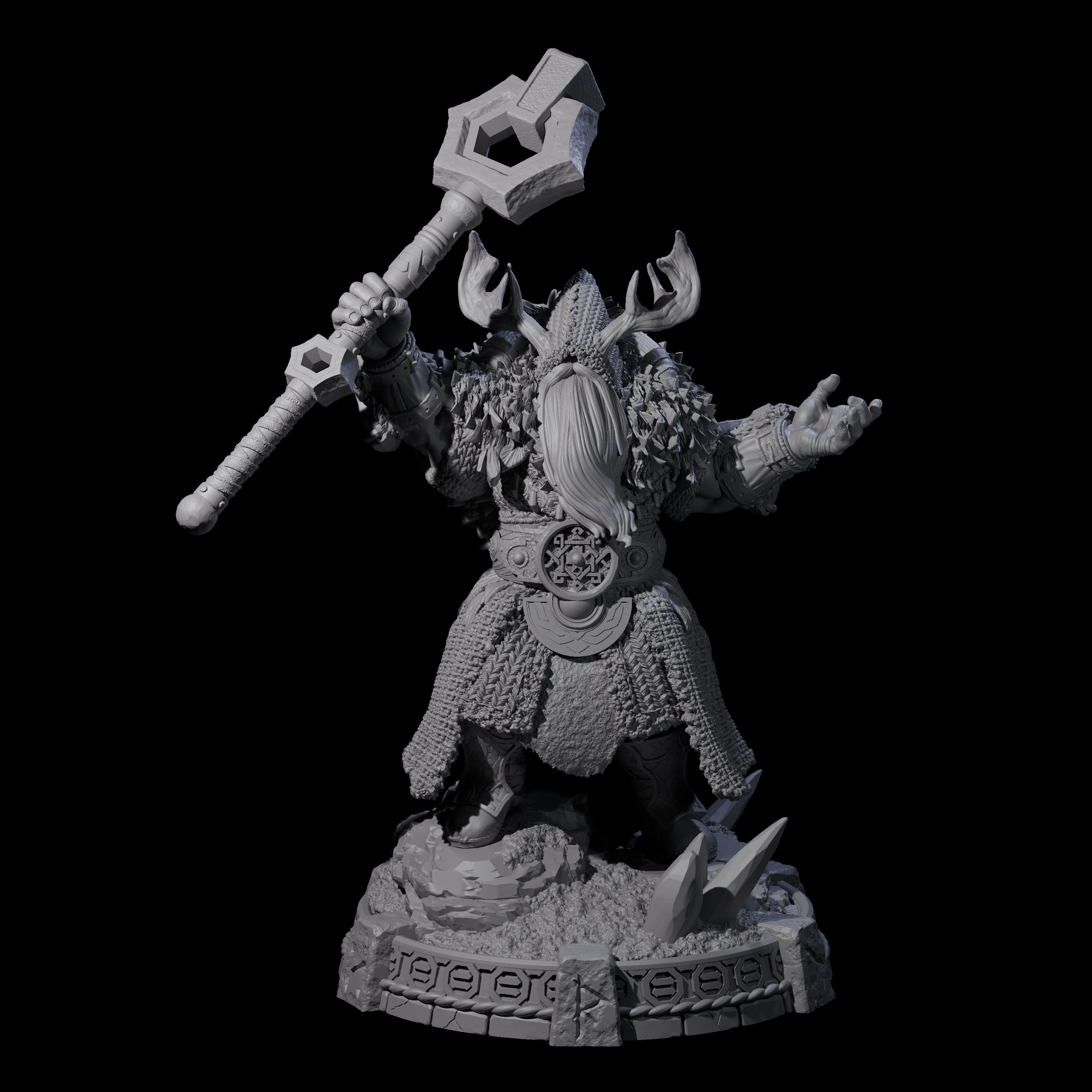 Wrapped Up Warrior of the North G Miniature for Dungeons and Dragons, Pathfinder or other TTRPGs