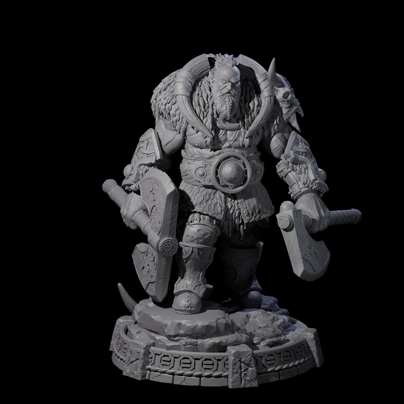 Wrapped Up Warrior of the North H Miniature for Dungeons and Dragons, Pathfinder or other TTRPGs