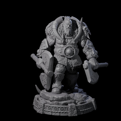 Wrapped Up Warrior of the North H Miniature for Dungeons and Dragons, Pathfinder or other TTRPGs