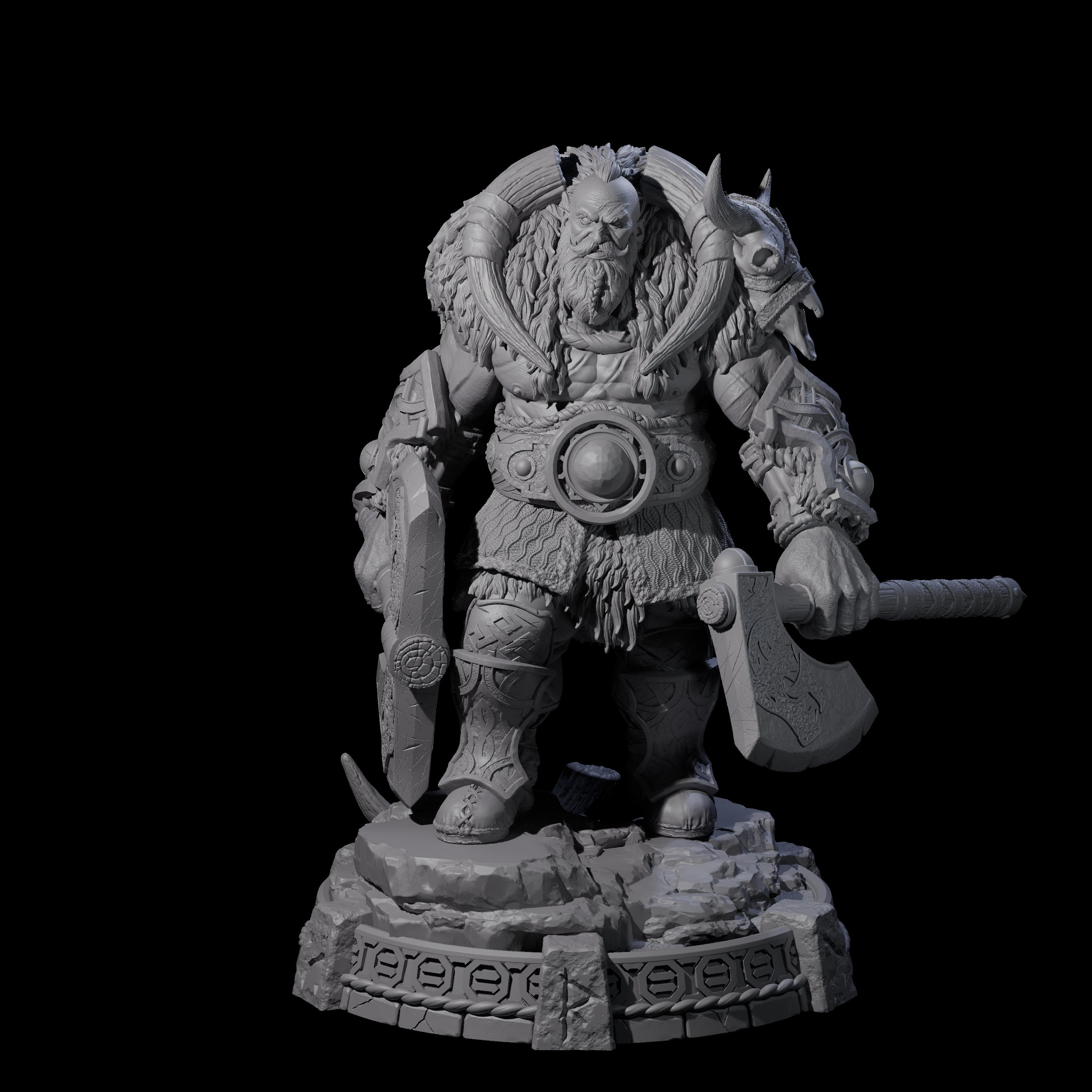 Wrapped Up Warrior of the North H Miniature for Dungeons and Dragons, Pathfinder or other TTRPGs
