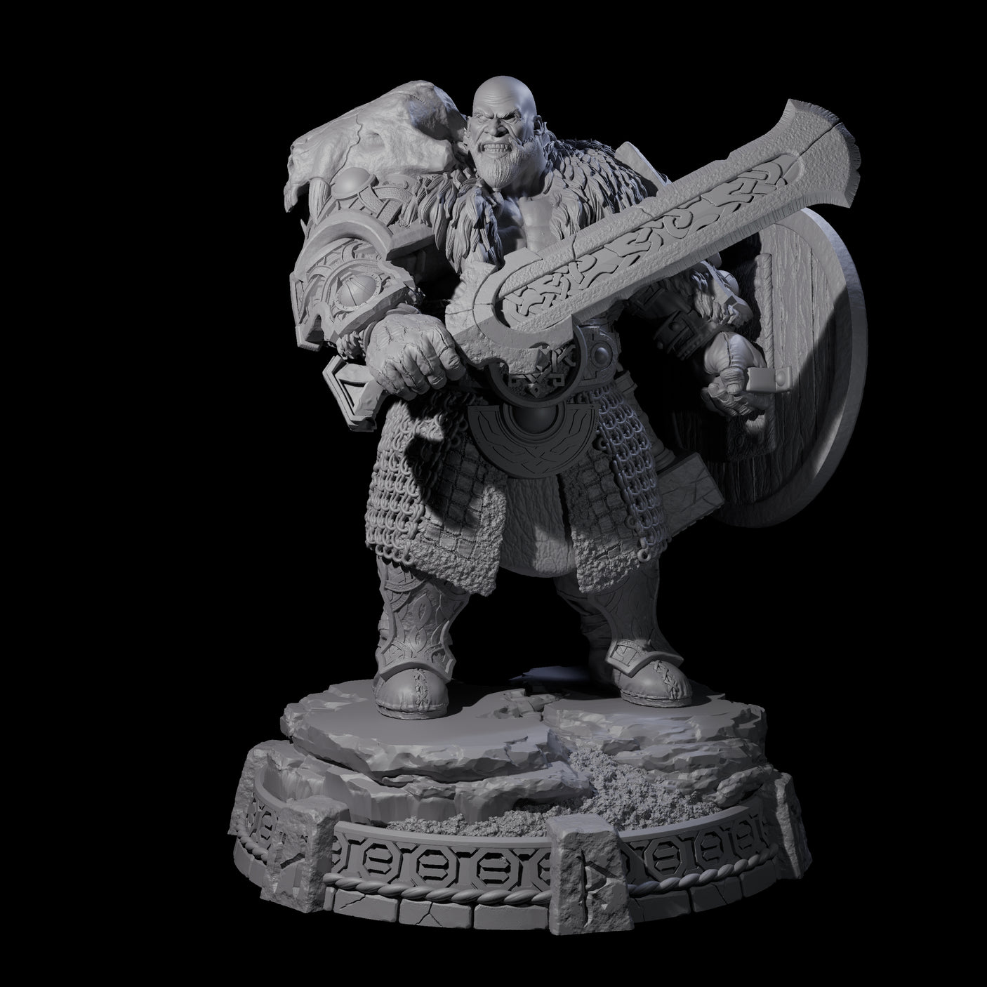 Wrapped Up Warrior of the North I Miniature for Dungeons and Dragons, Pathfinder or other TTRPGs