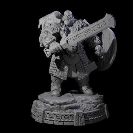 Wrapped Up Warrior of the North I Miniature for Dungeons and Dragons, Pathfinder or other TTRPGs