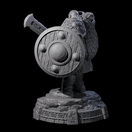 Wrapped Up Warrior of the North I Miniature for Dungeons and Dragons, Pathfinder or other TTRPGs