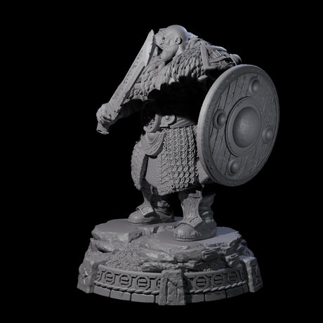 Wrapped Up Warrior of the North I Miniature for Dungeons and Dragons, Pathfinder or other TTRPGs