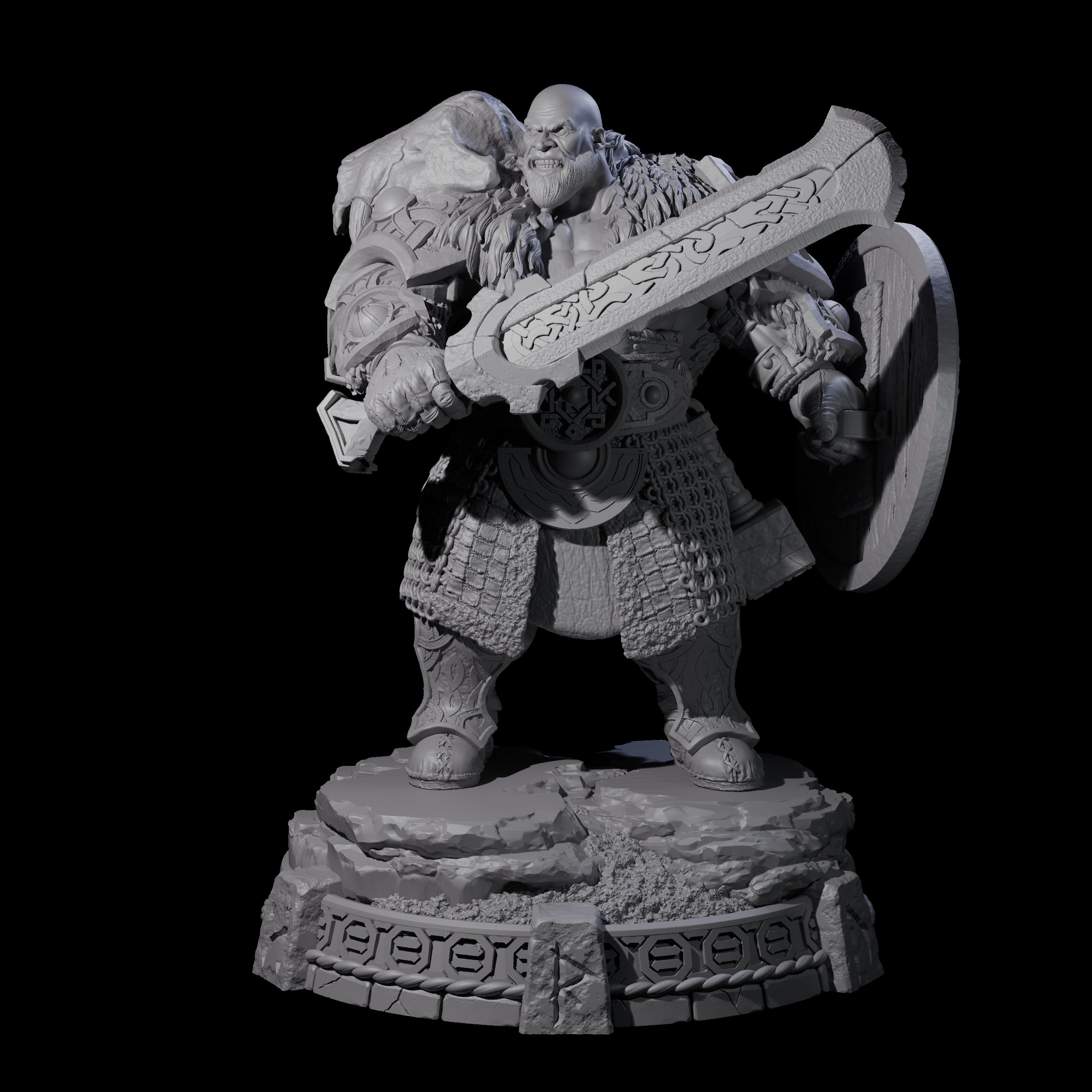 Wrapped Up Warrior of the North I Miniature for Dungeons and Dragons, Pathfinder or other TTRPGs