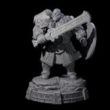 Wrapped Up Warriors of the North Miniature for Dungeons and Dragons, Pathfinder or other TTRPGs
