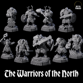 Wrapped Up Warriors of the North Miniature for Dungeons and Dragons, Pathfinder or other TTRPGs