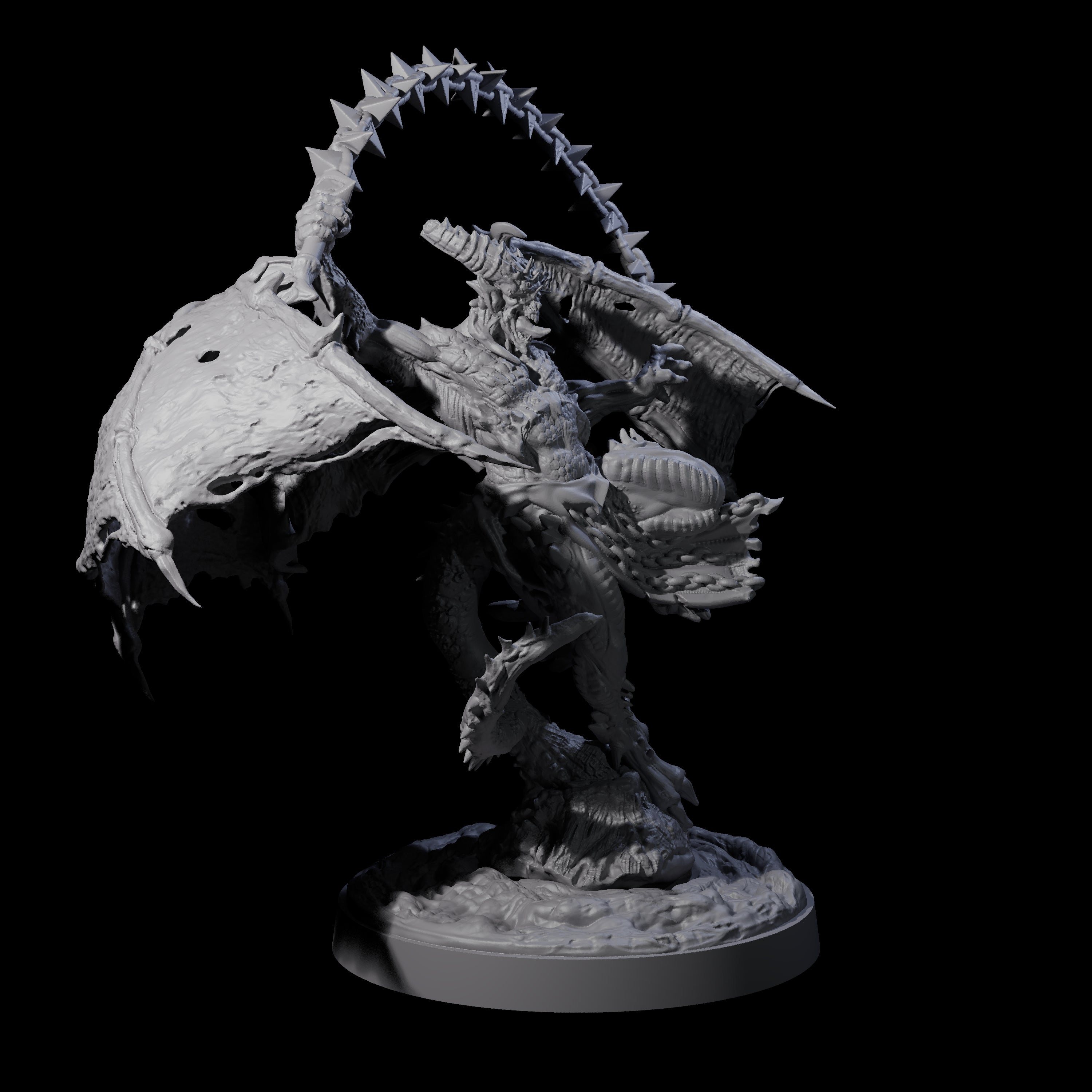 Wrathful Demon Courtier A Miniature for Dungeons and Dragons, Pathfinder or other TTRPGs