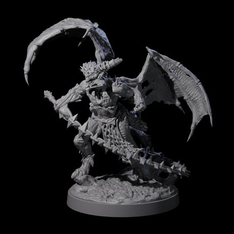 Wrathful Demon Courtier B Miniature for Dungeons and Dragons, Pathfinder or other TTRPGs
