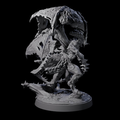 Wrathful Demon Courtier B Miniature for Dungeons and Dragons, Pathfinder or other TTRPGs