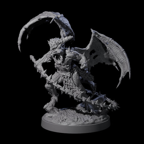 Wrathful Demon Courtier B Miniature for Dungeons and Dragons, Pathfinder or other TTRPGs