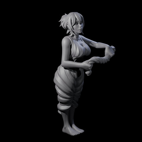 Wringing Out Washerwoman Miniature for Dungeons and Dragons, Pathfinder or other TTRPGs