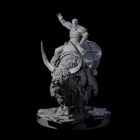 Yak Riding Merchant Miniature for Dungeons and Dragons, Pathfinder or other TTRPGs