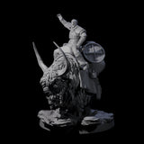 Yak Riding Merchant Miniature for Dungeons and Dragons, Pathfinder or other TTRPGs