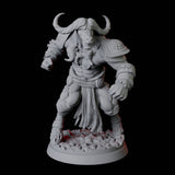Yakfolk Pit Fighter Miniature for Dungeons and Dragons, Pathfinder or other TTRPGs