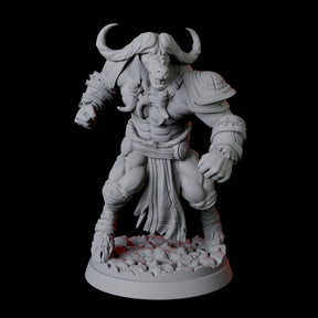 Yakfolk Pit Fighter Miniature for Dungeons and Dragons, Pathfinder or other TTRPGs