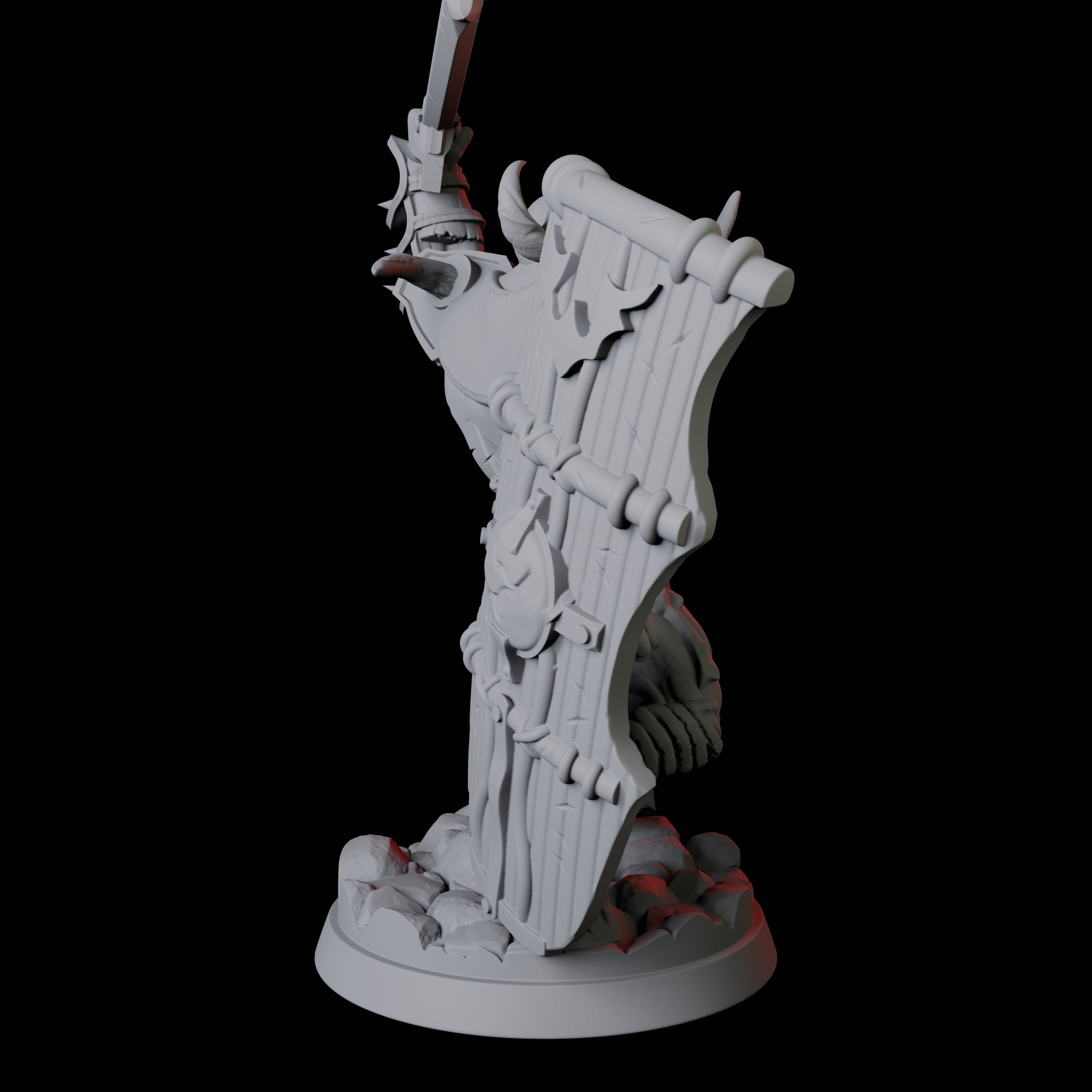 Yakfolk Warrior with Sword and Shield Miniature for Dungeons and Dragons, Pathfinder or other TTRPGs