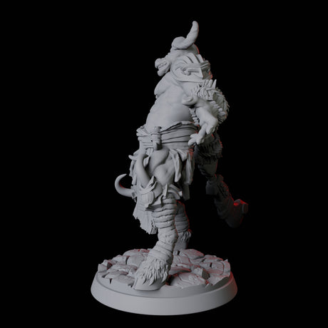 Yakfolk with Stone Sword Miniature for Dungeons and Dragons, Pathfinder or other TTRPGs
