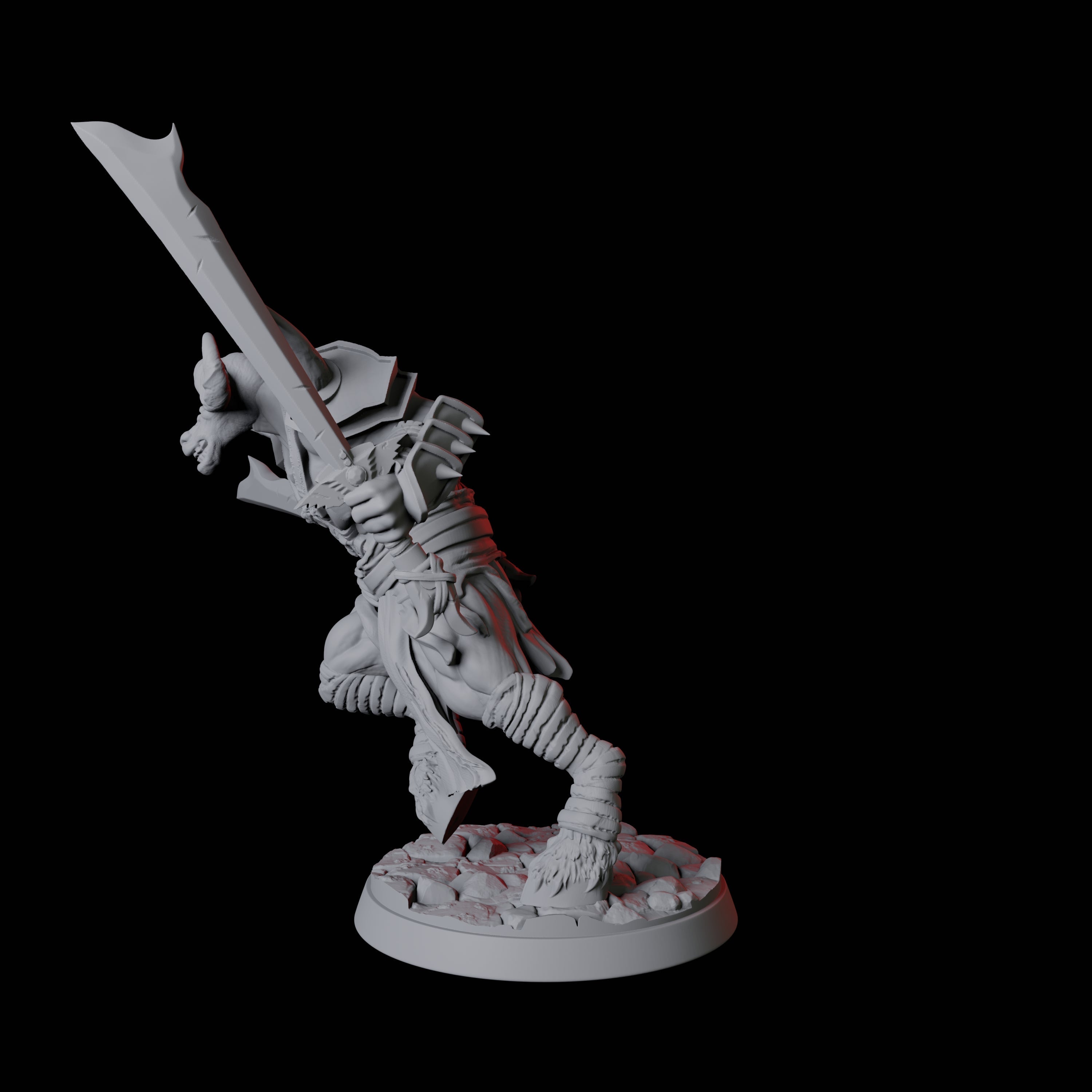 Yakfolk with Twin Swords Miniature for Dungeons and Dragons, Pathfinder or other TTRPGs