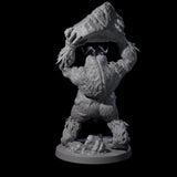 Yeti Stonehurler A Miniature for Dungeons and Dragons, Pathfinder or other TTRPGs