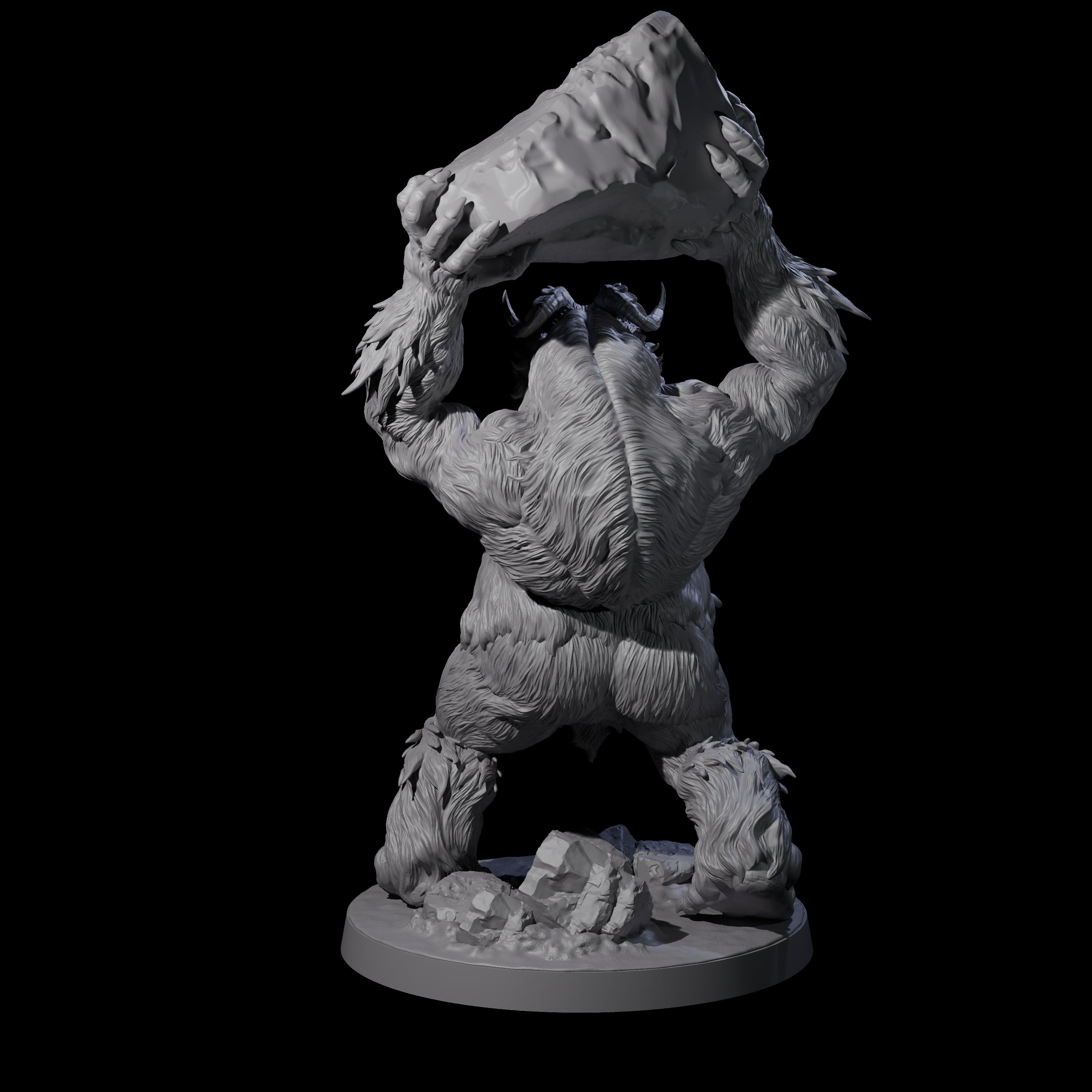 Yeti Stonehurler A Miniature for Dungeons and Dragons, Pathfinder or other TTRPGs