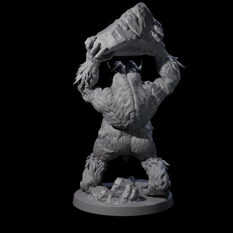 Yeti Stonehurler A Miniature for Dungeons and Dragons, Pathfinder or other TTRPGs