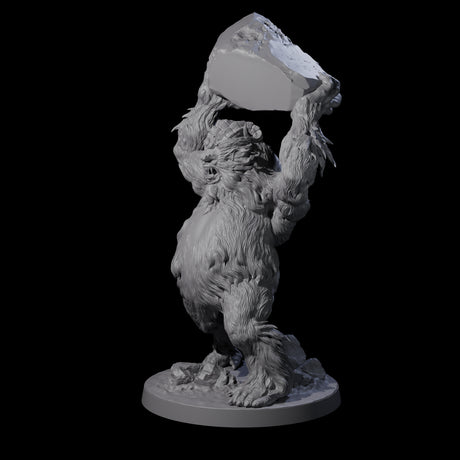 Yeti Stonehurler A Miniature for Dungeons and Dragons, Pathfinder or other TTRPGs