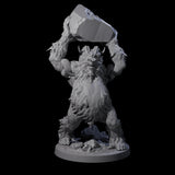 Yeti Stonehurler A Miniature for Dungeons and Dragons, Pathfinder or other TTRPGs