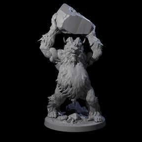 Yeti Stonehurler A Miniature for Dungeons and Dragons, Pathfinder or other TTRPGs
