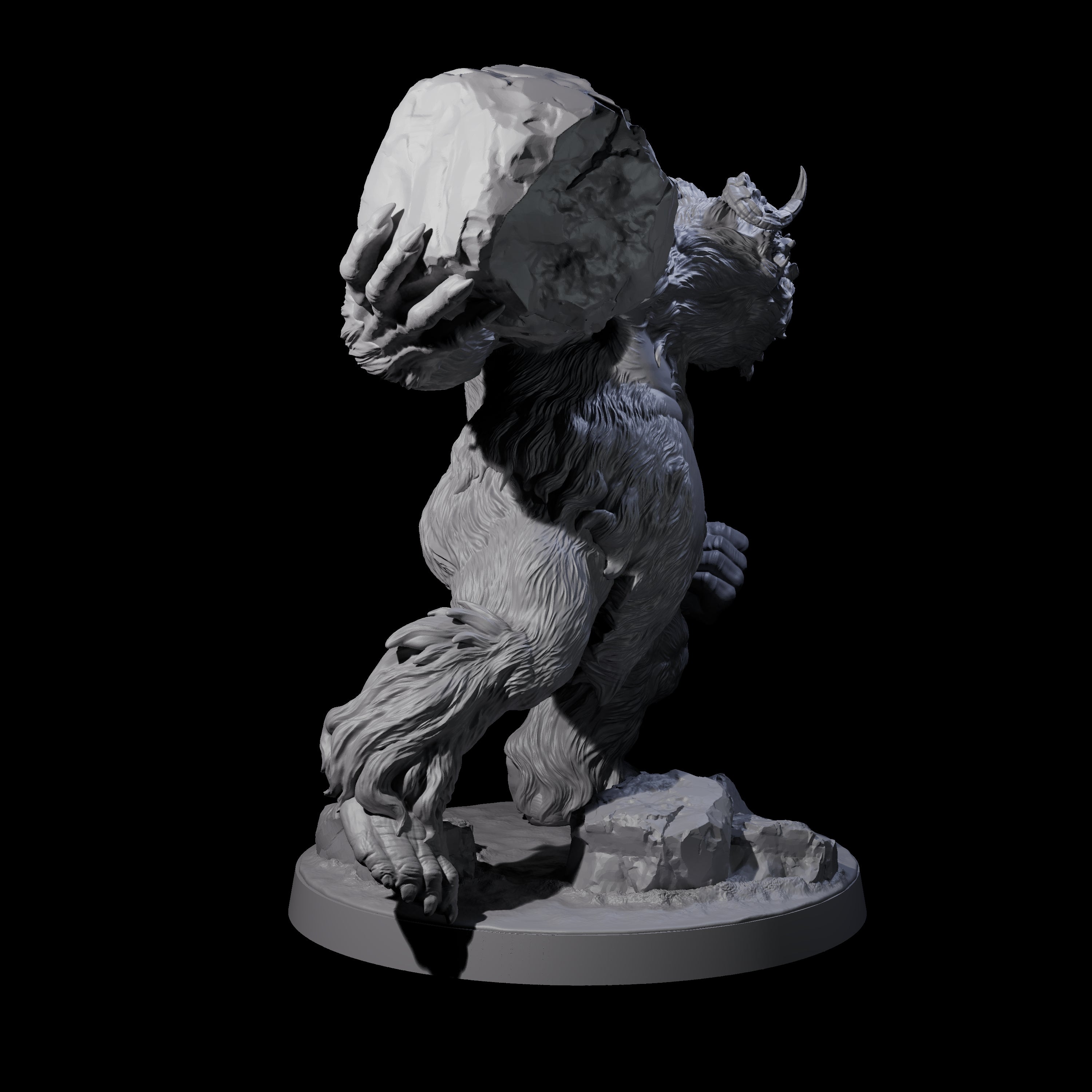 Yeti Stonehurler B Miniature for Dungeons and Dragons, Pathfinder or other TTRPGs