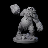 Yeti Stonehurler B Miniature for Dungeons and Dragons, Pathfinder or other TTRPGs