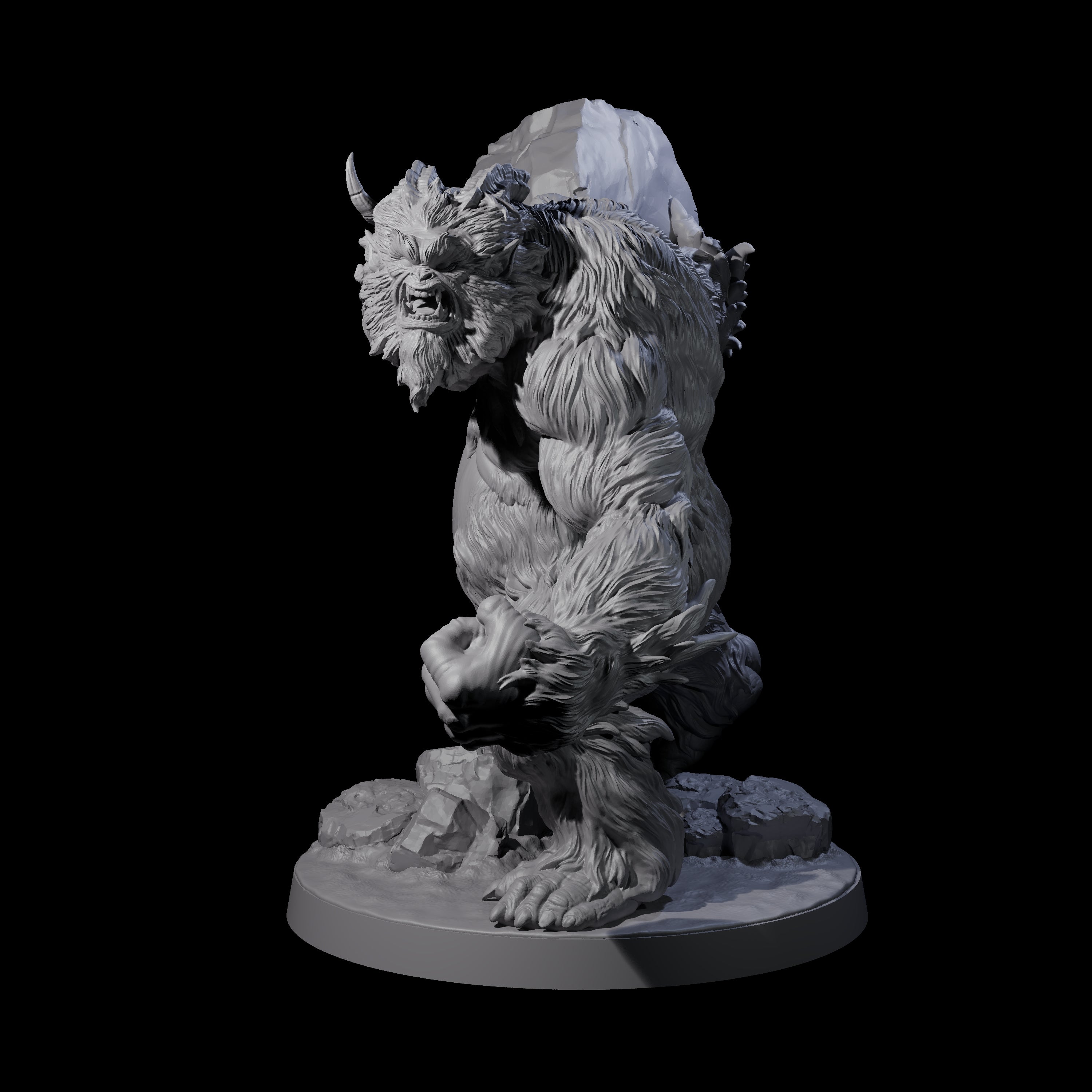 Yeti Stonehurler B Miniature for Dungeons and Dragons, Pathfinder or other TTRPGs