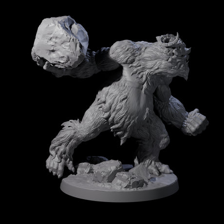 Yeti Stonehurler B Miniature for Dungeons and Dragons, Pathfinder or other TTRPGs