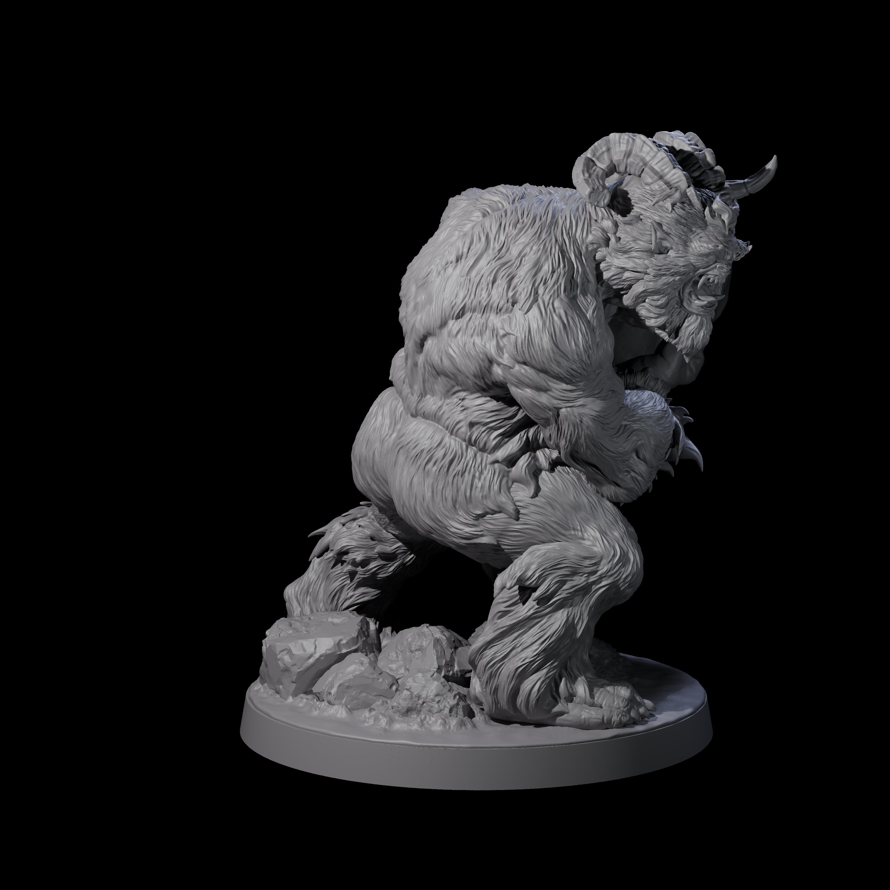 Yeti Stonehurler C Miniature for Dungeons and Dragons, Pathfinder or other TTRPGs