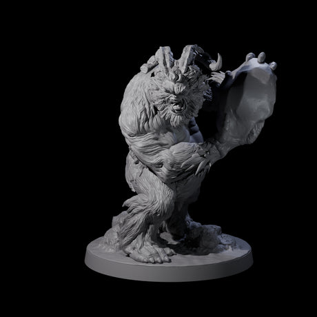 Yeti Stonehurler C Miniature for Dungeons and Dragons, Pathfinder or other TTRPGs