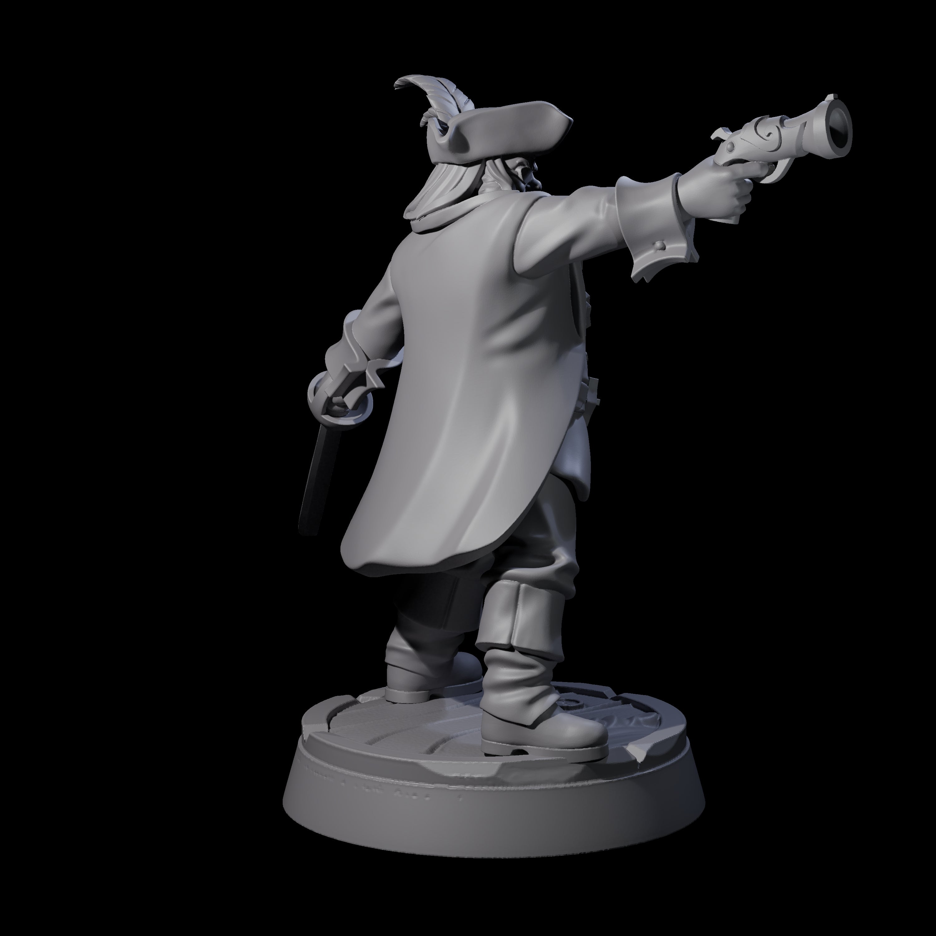Yo-Hoing Human Captain Miniature for Dungeons and Dragons, Pathfinder or other TTRPGs