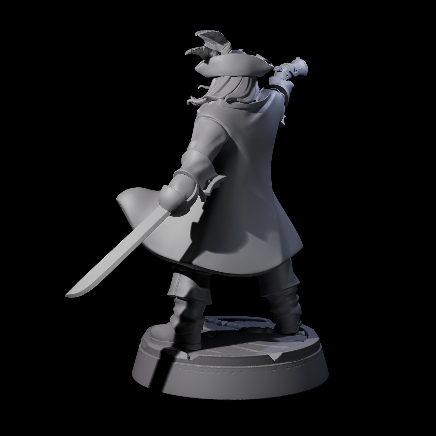Yo-Hoing Human Captain Miniature for Dungeons and Dragons, Pathfinder or other TTRPGs