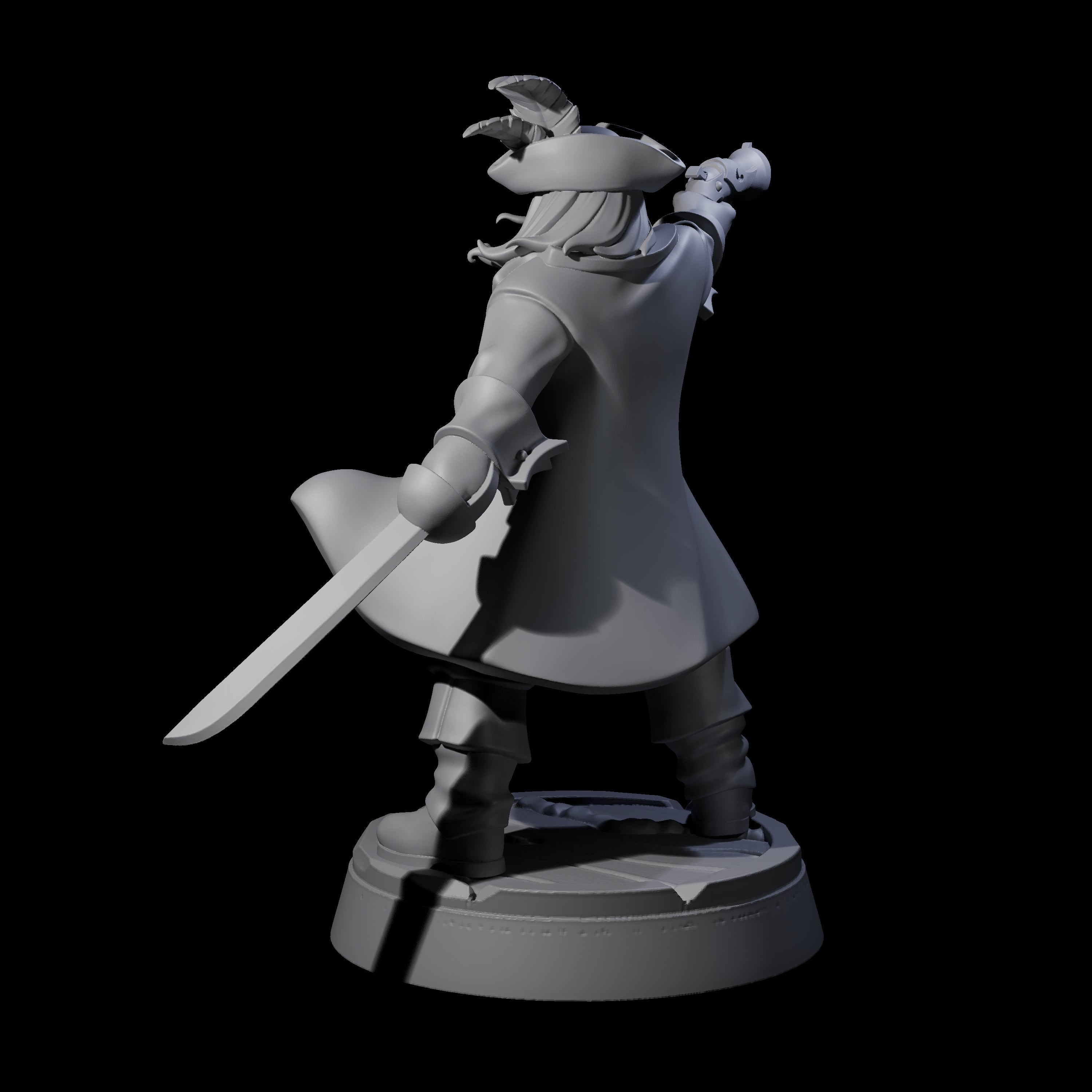 Yo-Hoing Human Captain Miniature for Dungeons and Dragons, Pathfinder or other TTRPGs