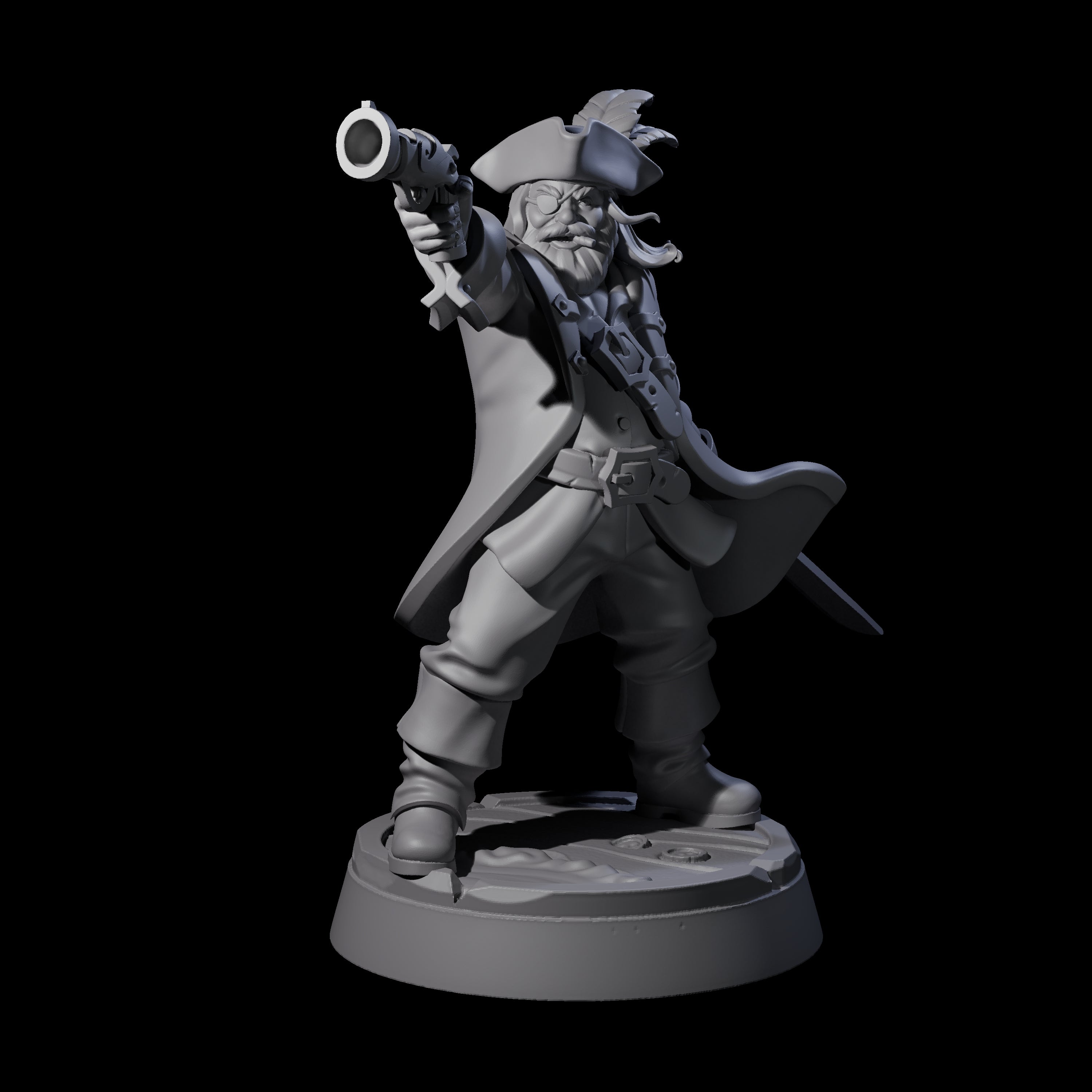 Yo-Hoing Human Captain Miniature for Dungeons and Dragons, Pathfinder or other TTRPGs