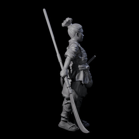 Young Apprentice Samuari Miniature for Dungeons and Dragons, Pathfinder or other TTRPGs