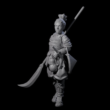 Young Apprentice Samuari Miniature for Dungeons and Dragons, Pathfinder or other TTRPGs