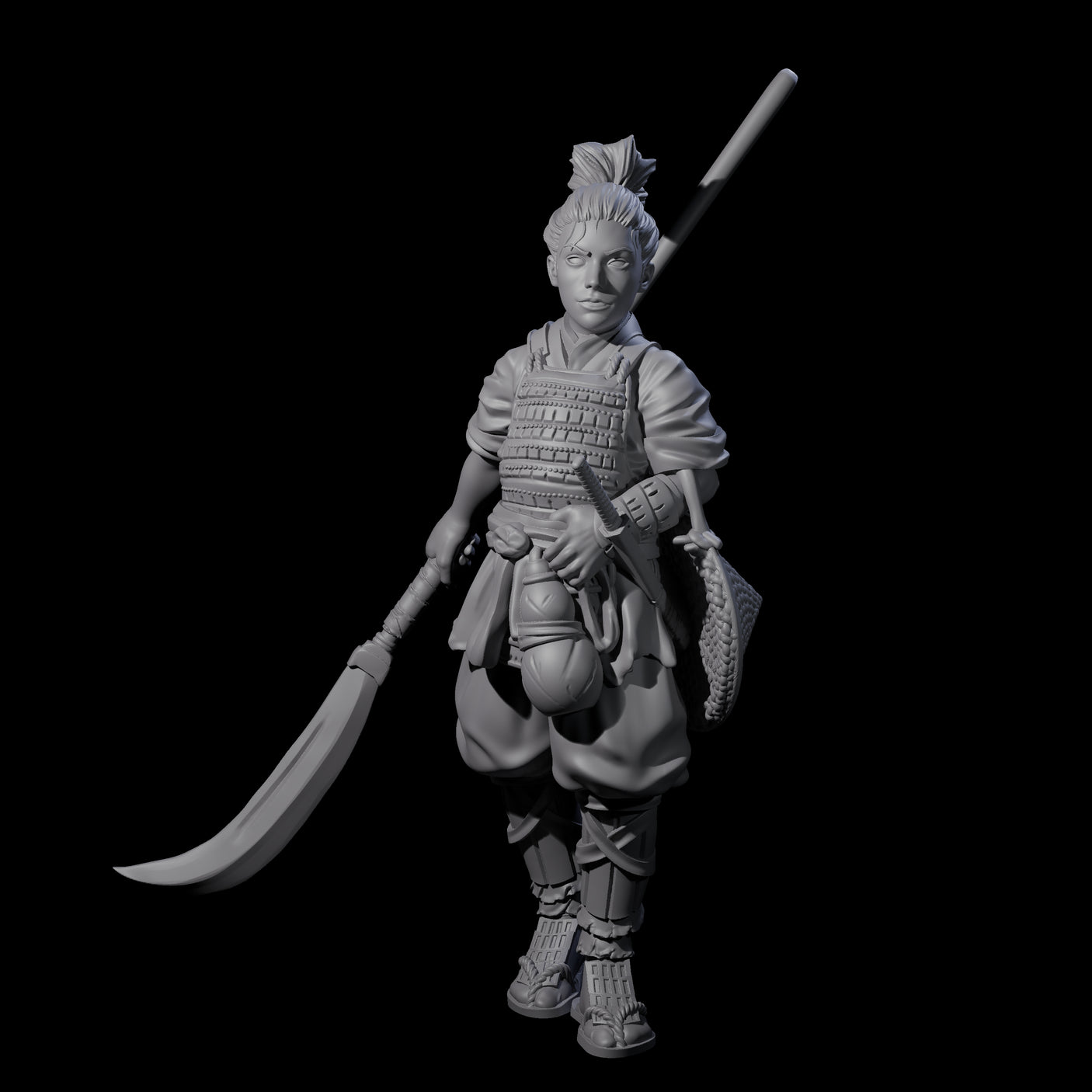 Young Apprentice Samuari Miniature for Dungeons and Dragons, Pathfinder or other TTRPGs
