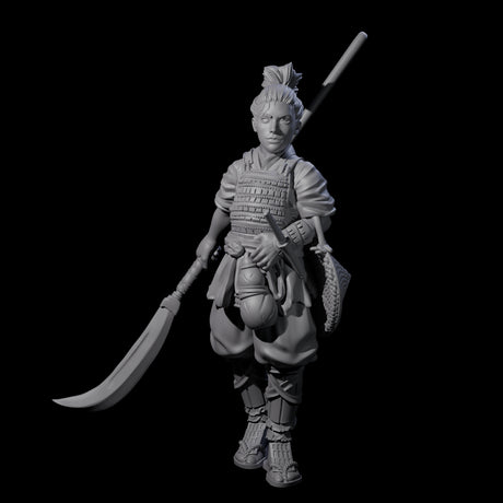 Young Apprentice Samuari Miniature for Dungeons and Dragons, Pathfinder or other TTRPGs