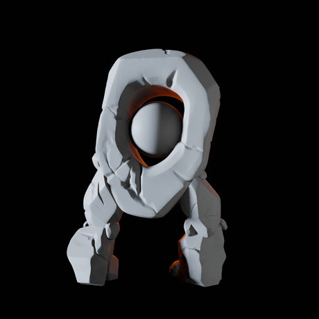 Young Earth Elemental C Miniature for Dungeons and Dragons, Pathfinder or other TTRPGs