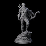 Young Elf Hunter Miniature for Dungeons and Dragons, Pathfinder or other TTRPGs