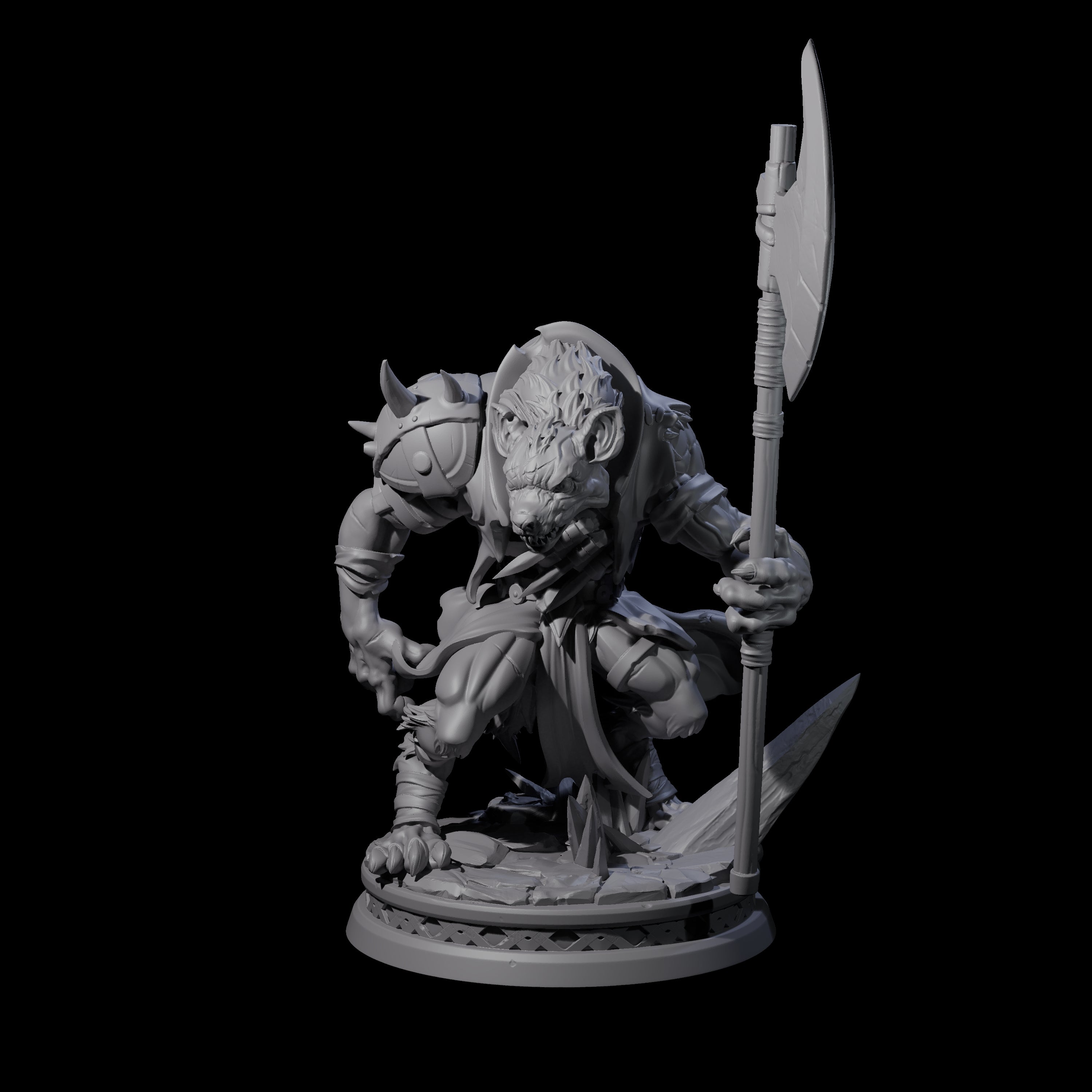 Young Gnoll Champion Miniature for Dungeons and Dragons, Pathfinder or other TTRPGs