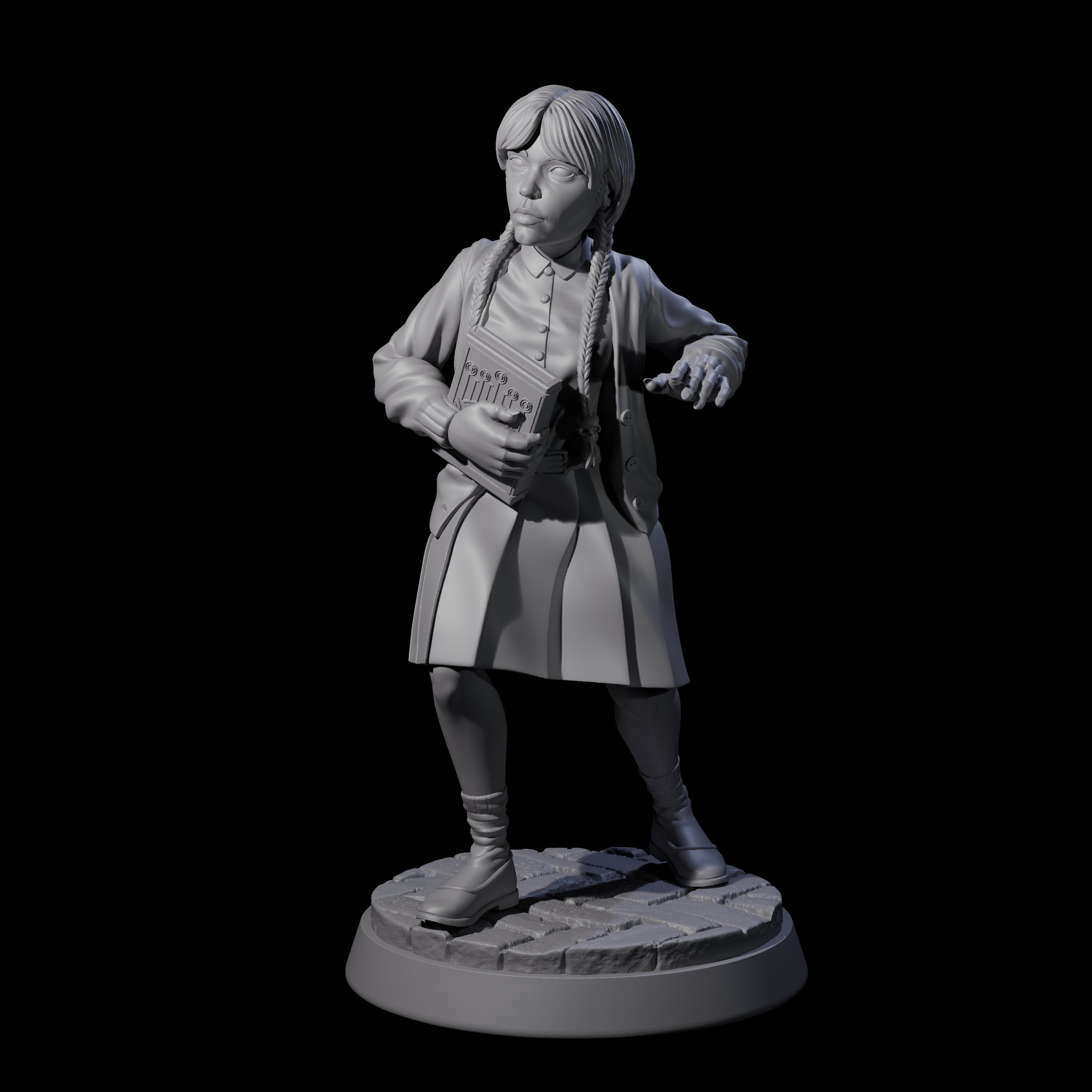 Young Inquisitive Schoolgirl Miniature for Dungeons and Dragons, Pathfinder or other TTRPGs