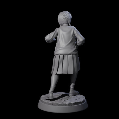 Young Inquisitive Schoolgirl Miniature for Dungeons and Dragons, Pathfinder or other TTRPGs