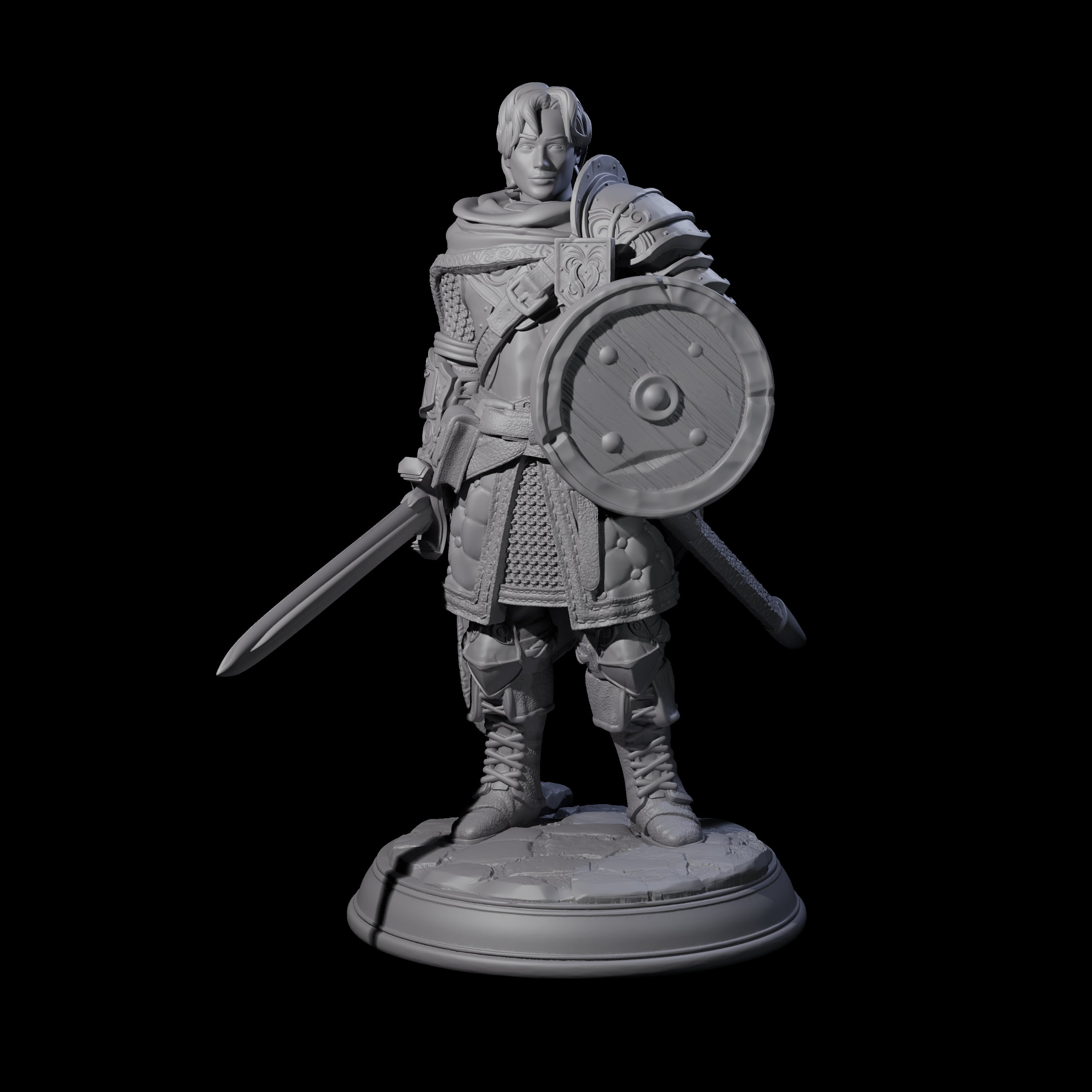 Young Knight Miniature for Dungeons and Dragons, Pathfinder or other TTRPGs