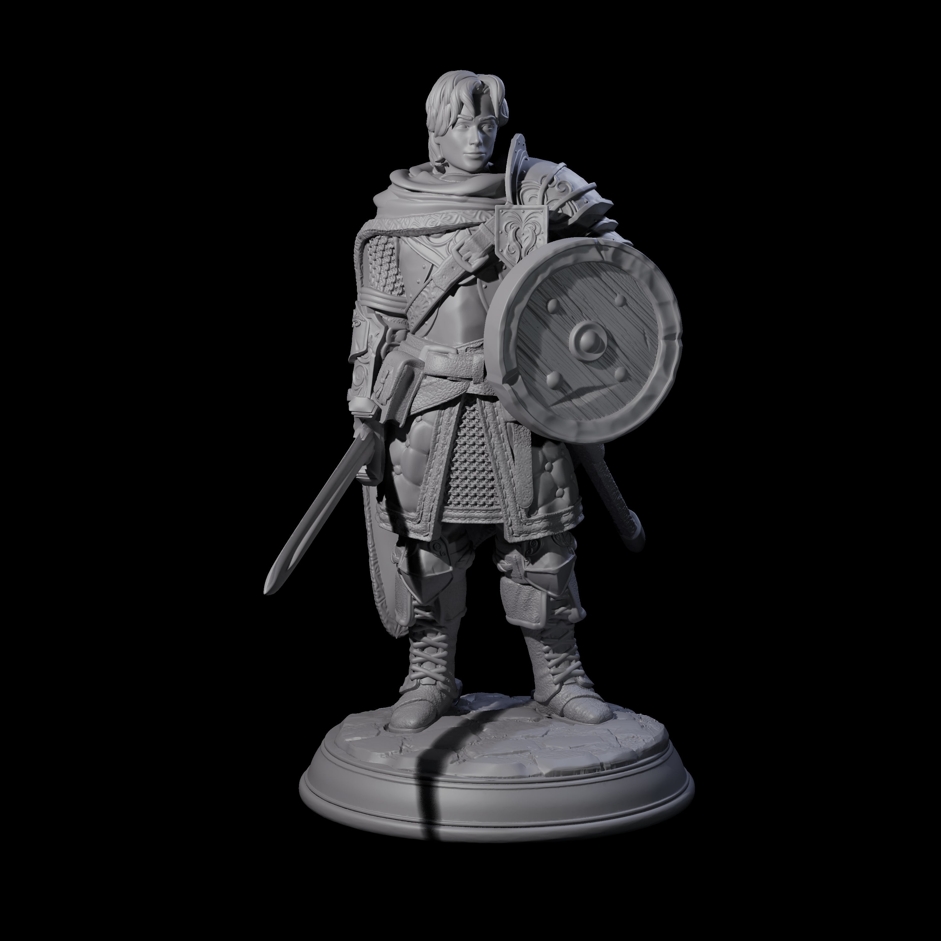 Young Knight Miniature for Dungeons and Dragons, Pathfinder or other TTRPGs